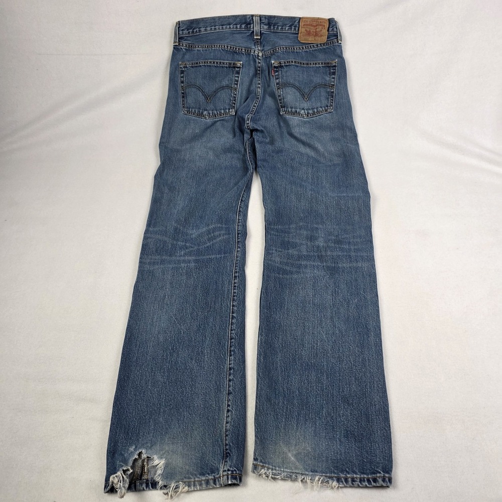 Vintage Y2k Levis 501 Jeans Mens 36x36 Blue Fade Distressed Skate Grunge Whisker